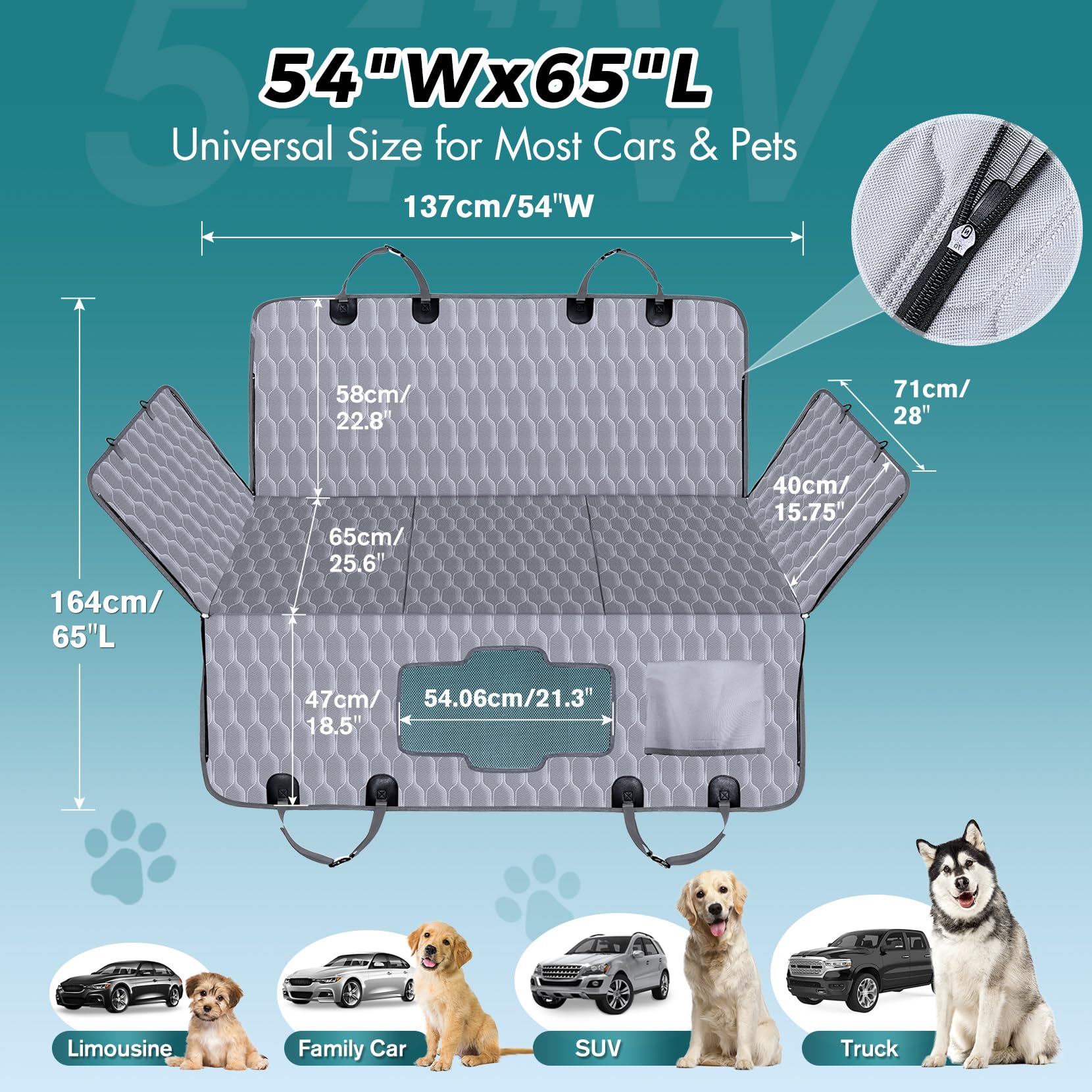 Chumajor fenêtre en maille offrant visibilité et meilleure ventilation pour chien