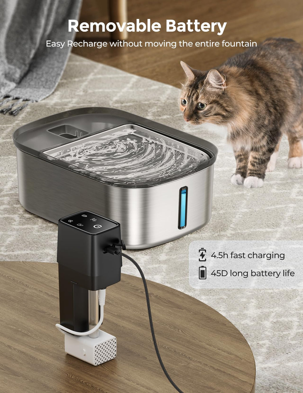 Chumajor panneau montrant les trois modes pour adapter l'écoulement