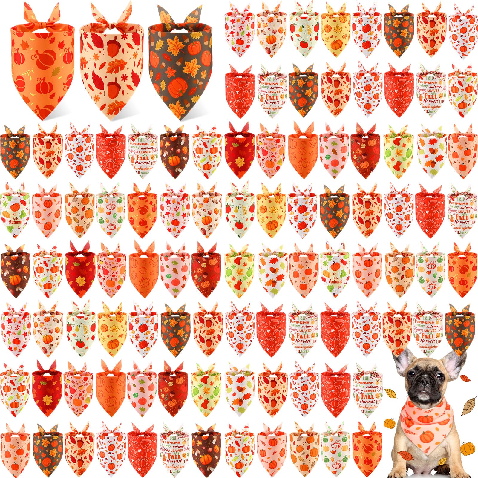 Chunful bandana avant packaging montrant motifs automne et quantité pratique