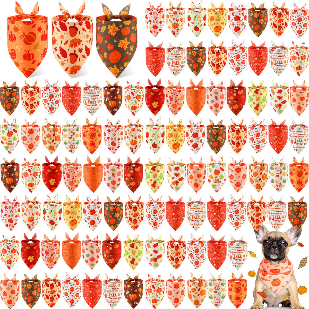 Chunful bandana avant packaging montrant motifs automne et quantité pratique