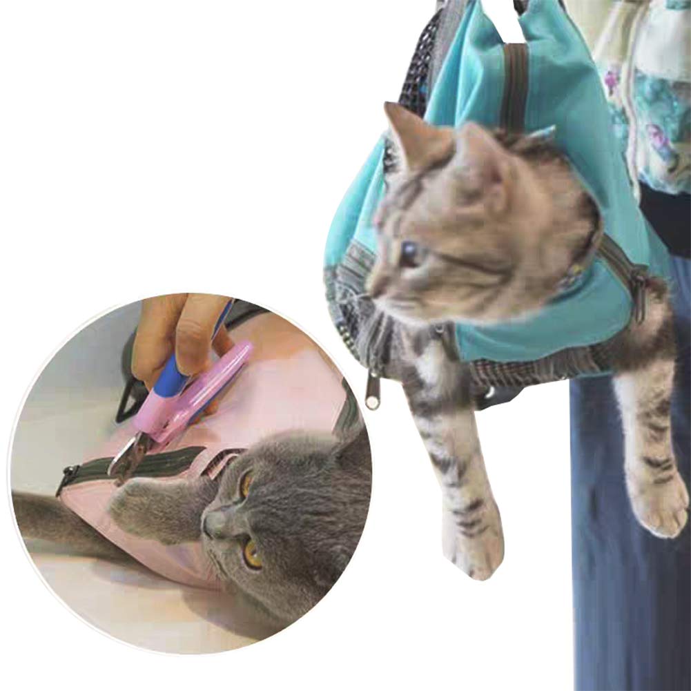 Cinf sac en usage pendant une coupe de griffes pour sécurité et contrôle