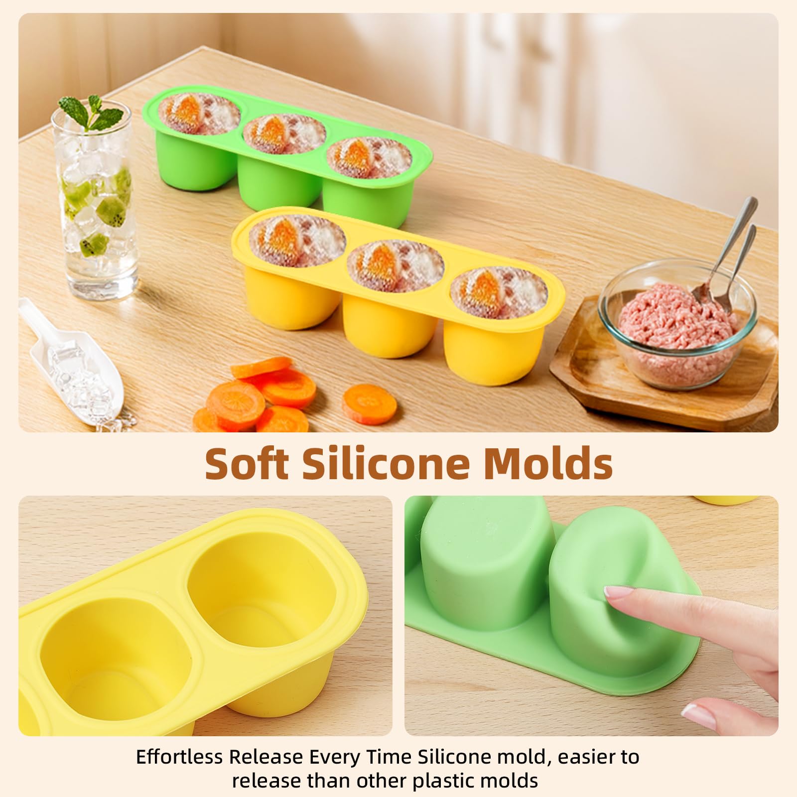 ClariVora image des moules pour friandises congelées favorisant stimulation