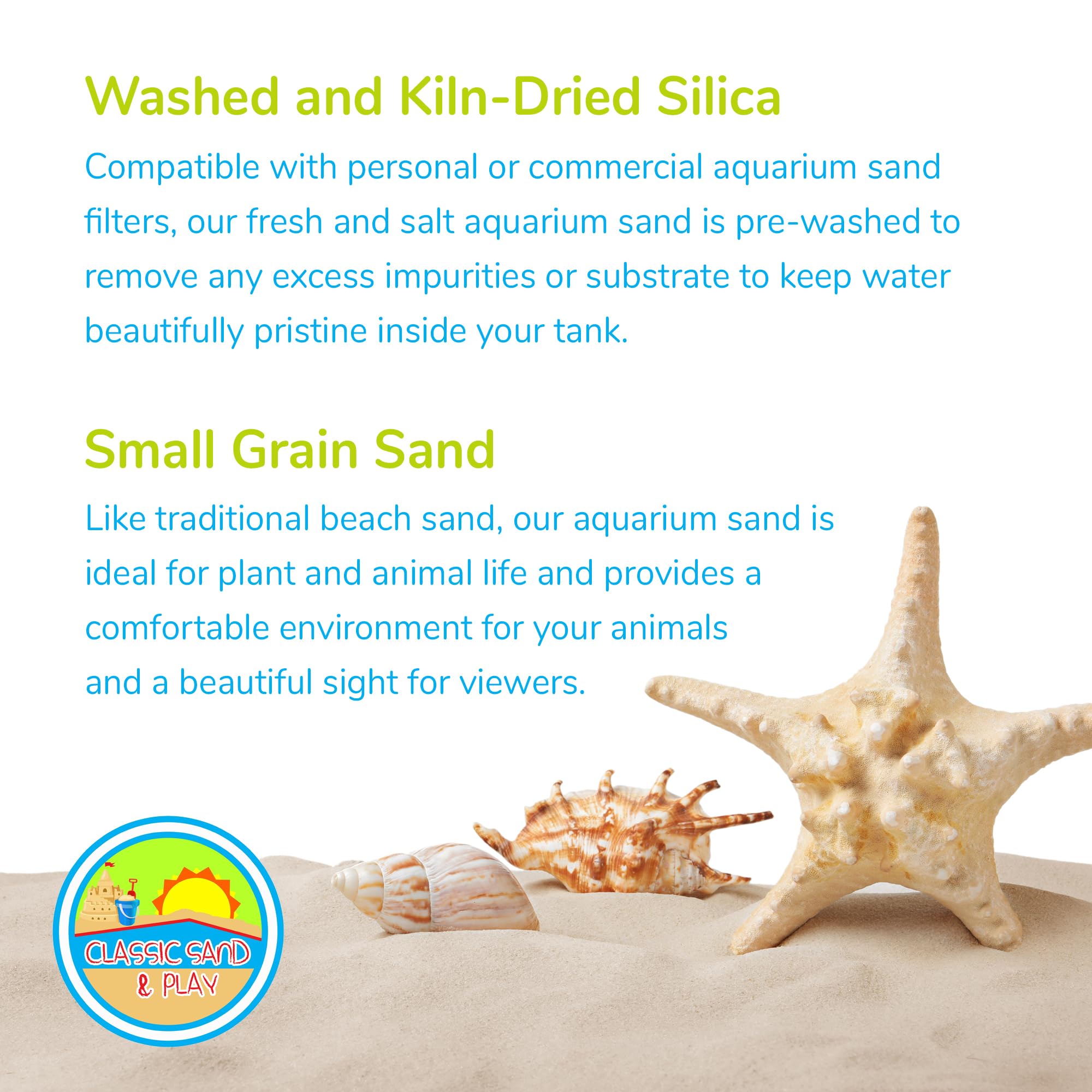 CLASSIC SAND & PLAY sable installé dans aquarium améliorant esthétisme