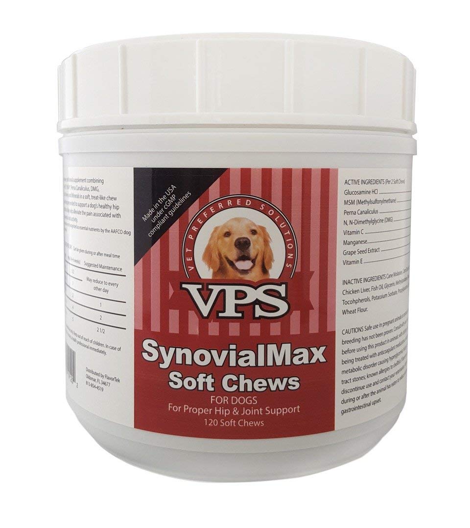 Classic VPS SynovialMax emballage face montrant pot 120ct et informations produit