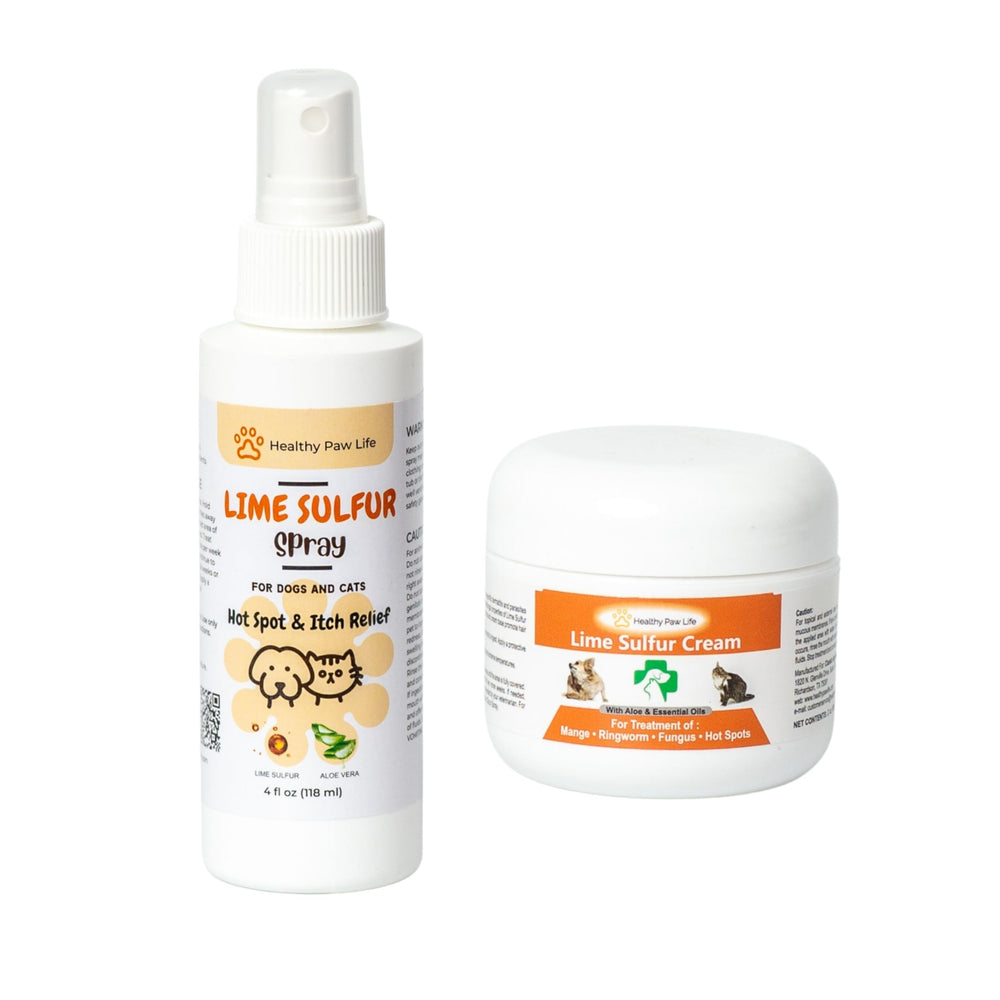 Classic's Lime Sulfur pack duo montrant crème et spray pour confort cutané