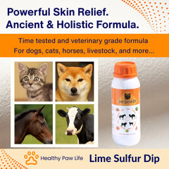 Classic's Lime Sulfur Dip étiquette zoom montrant dosage et composition claire