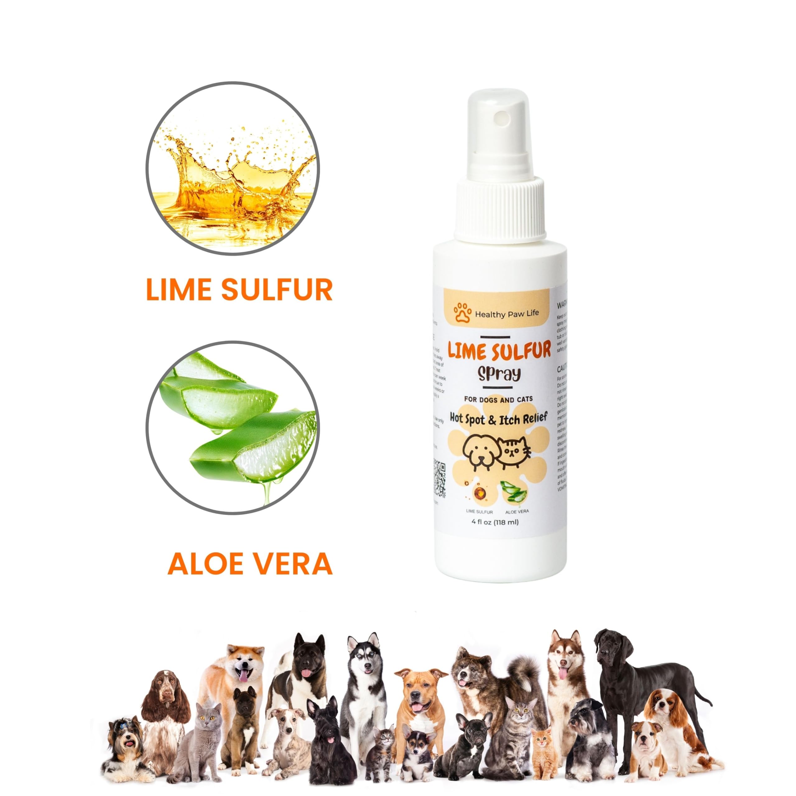 Classic's Lime Sulfur spray pulvérisé sur chat pour hydratation localisée