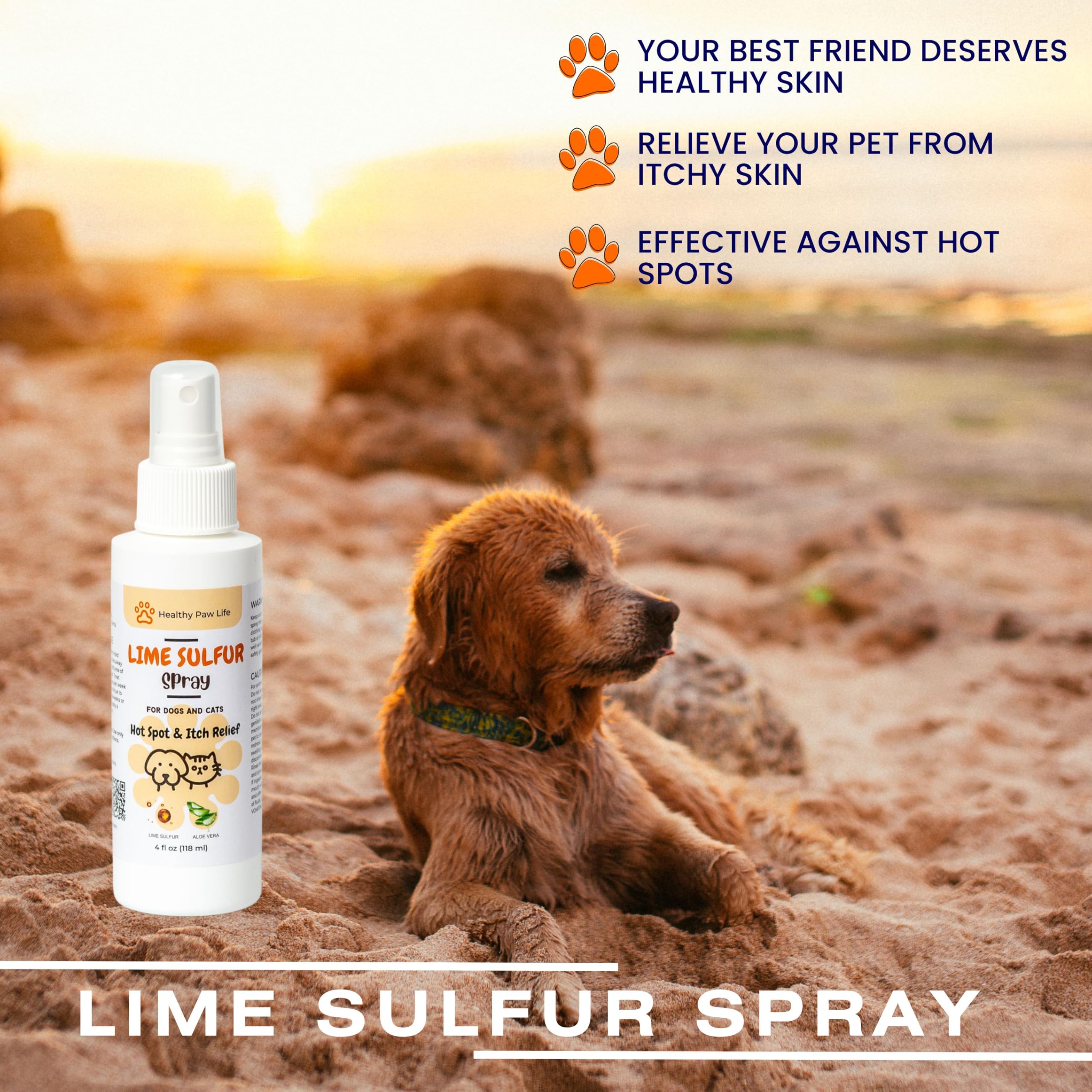 Classic's Lime Sulfur animal au pelage sain illustrant bénéfice préventif