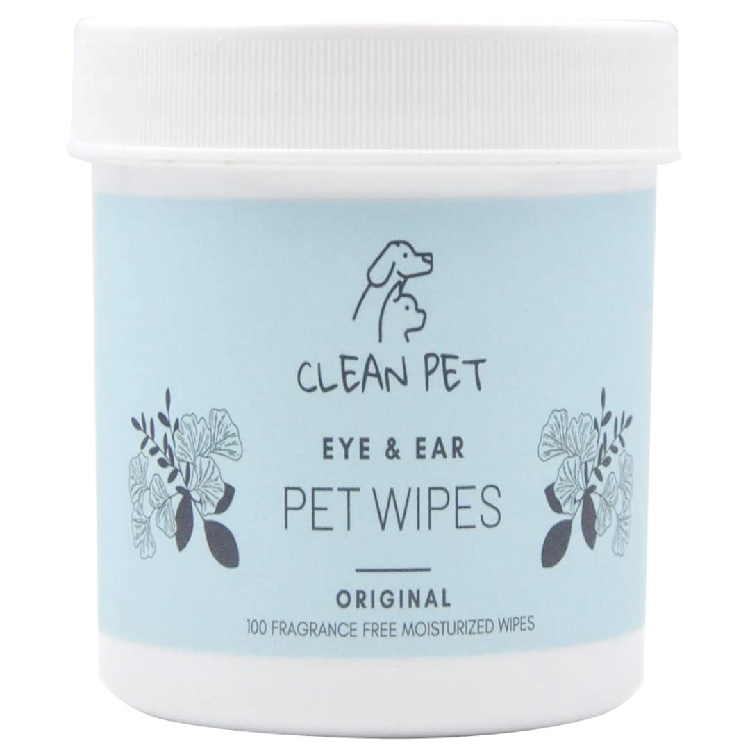 Clean Pet emballage avant montrant 100 pads, présentation claire et pratique