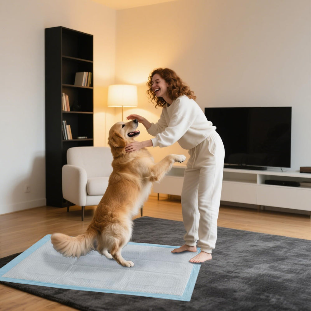 CLEAN SPACES tapis en usage avec chiot démontrant confort et protection des sols