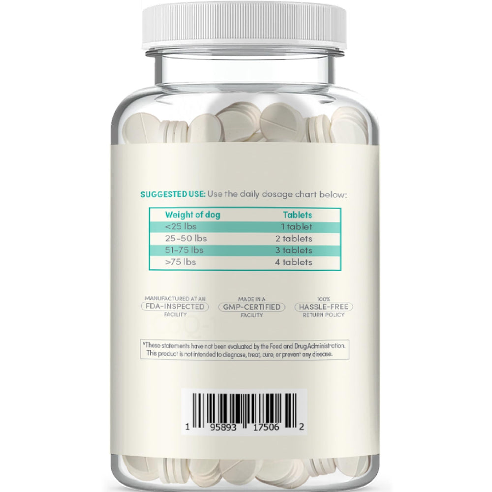 Clear Formulas bocal ouvert avec comprimés visibles, stockage pratique et portionnable