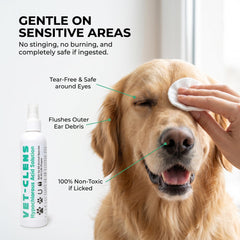 ClensTech Vet-Clens application sur chien montrant nettoyage facile des plaies