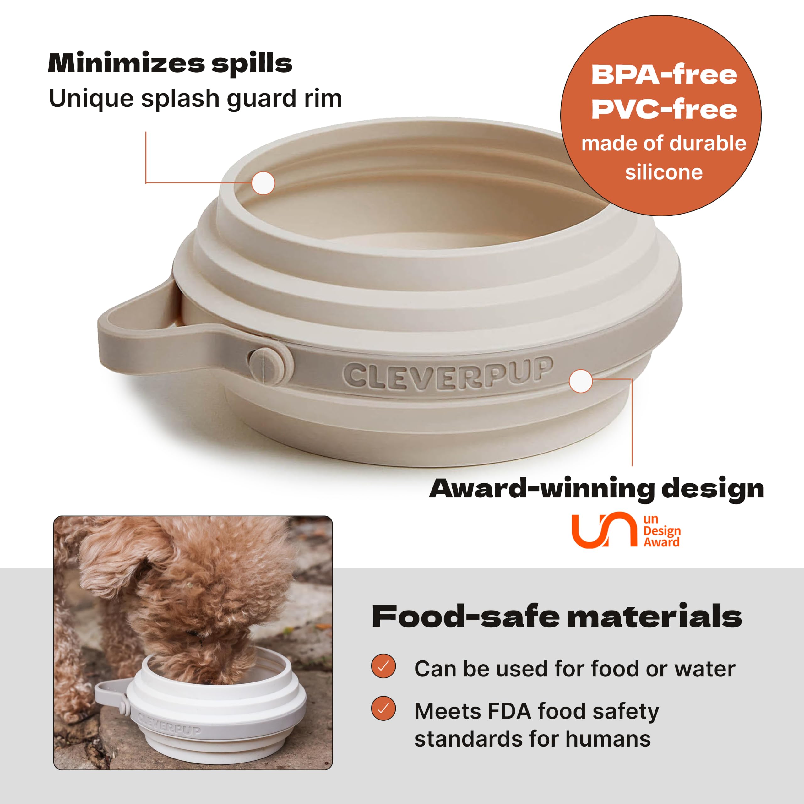 Cleverpup Nomad comparaison taille 2 tasses utile pour choix du modèle