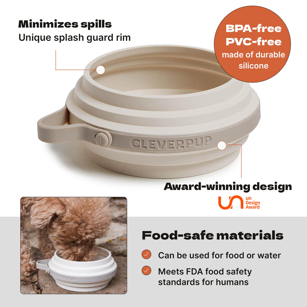 Cleverpup Nomad comparaison taille 2 tasses utile pour choix du modèle
