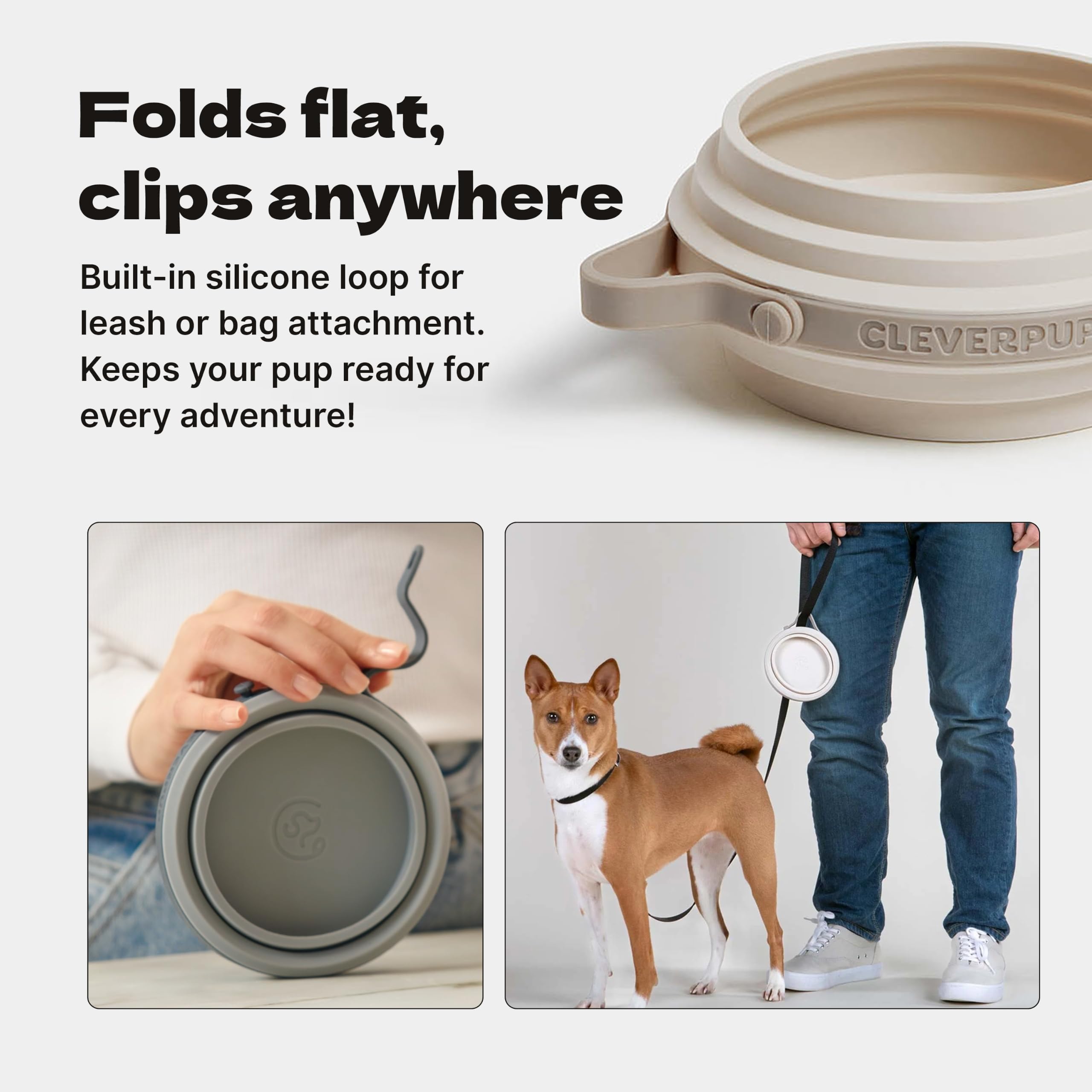 Cleverpup Nomad texture silicone gros plan indique matériau sûr et souple