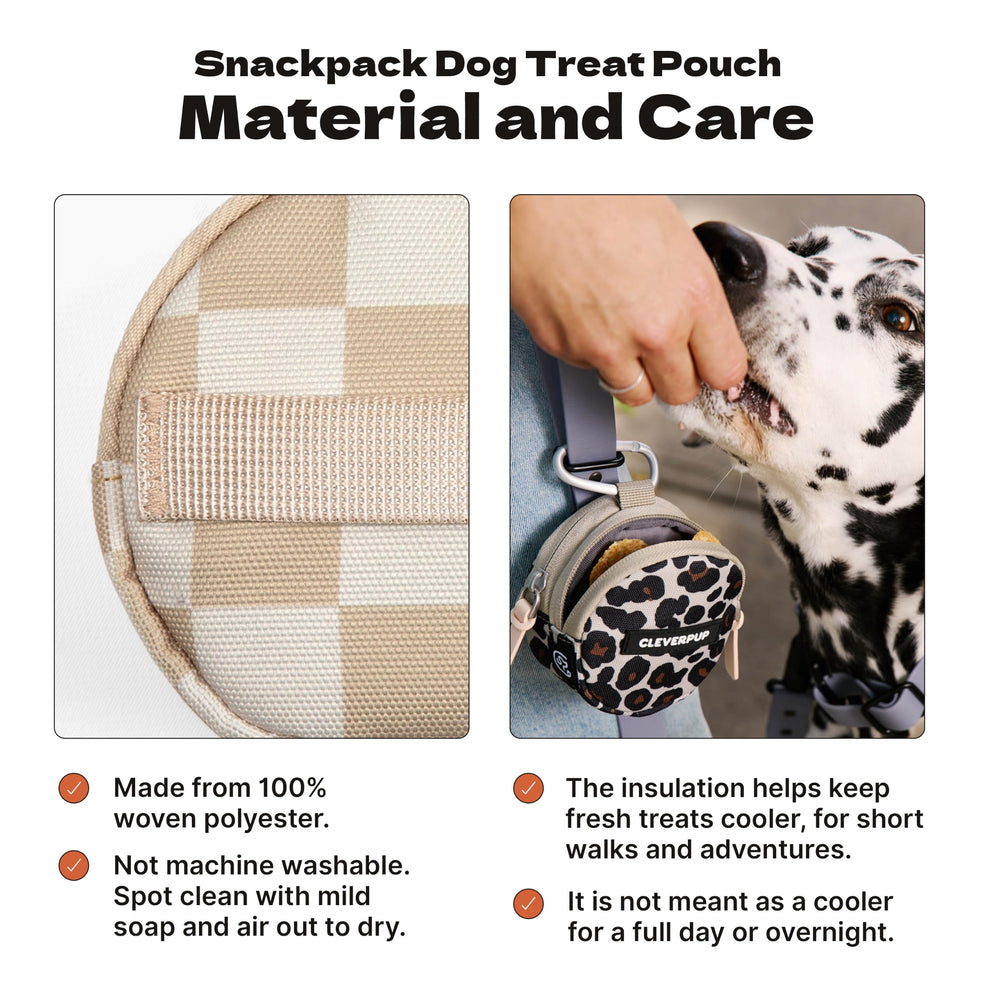 Cleverpup pochette à côté d’un objet pour comparaison de taille pratique