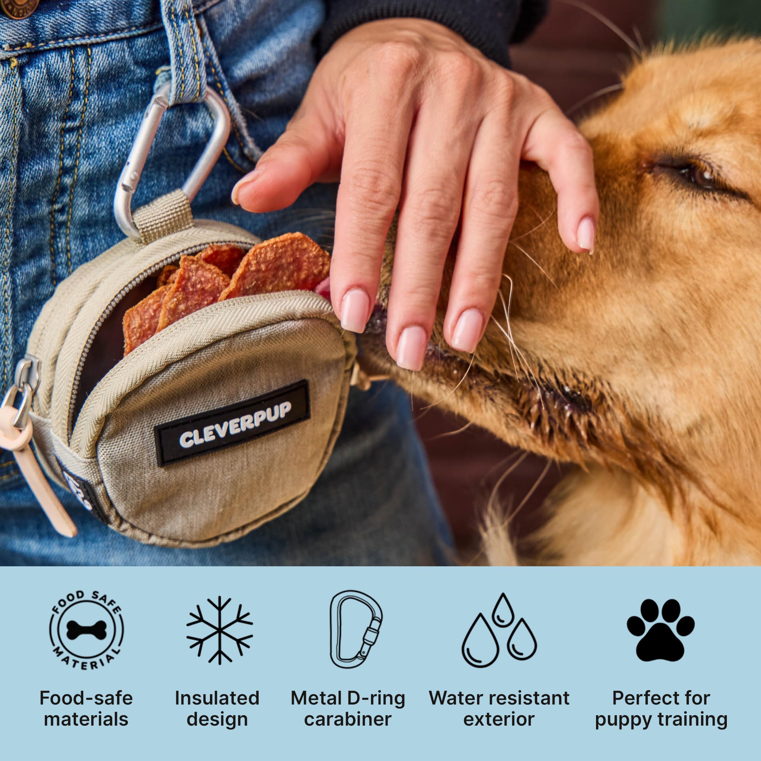 Cleverpup doublure imperméable visible pour garder friandises fraîches