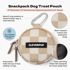 Cleverpup mousqueton métallique fixé à une laisse pour sécurité