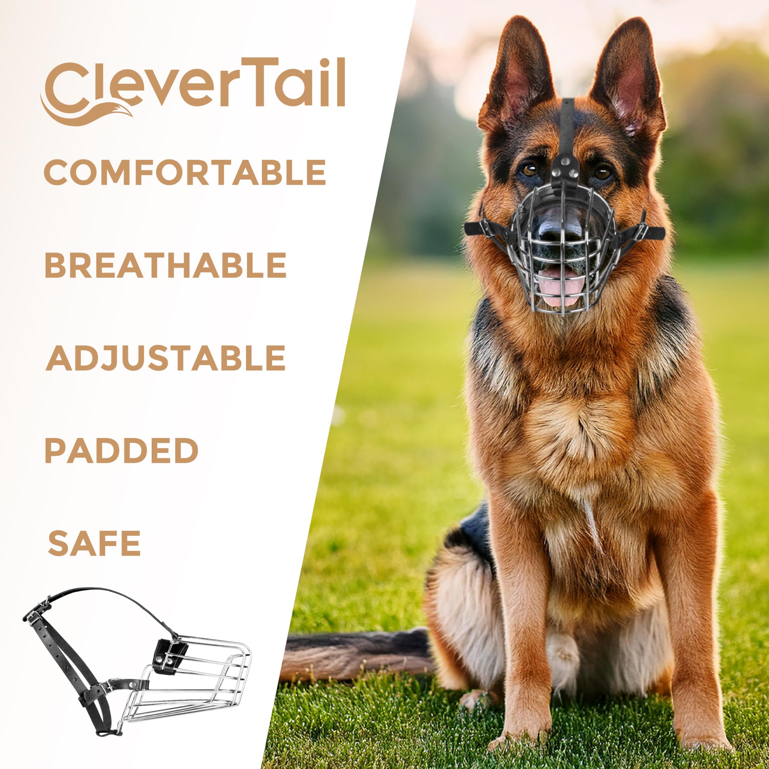 CleverTail muselière permettant boire et respirer facilement pendant port