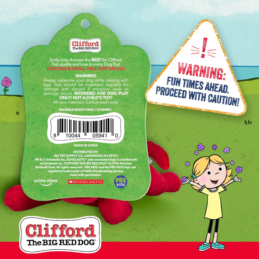 Clifford The Big Red Dog étiquette d'entretien visible pour nettoyage facile