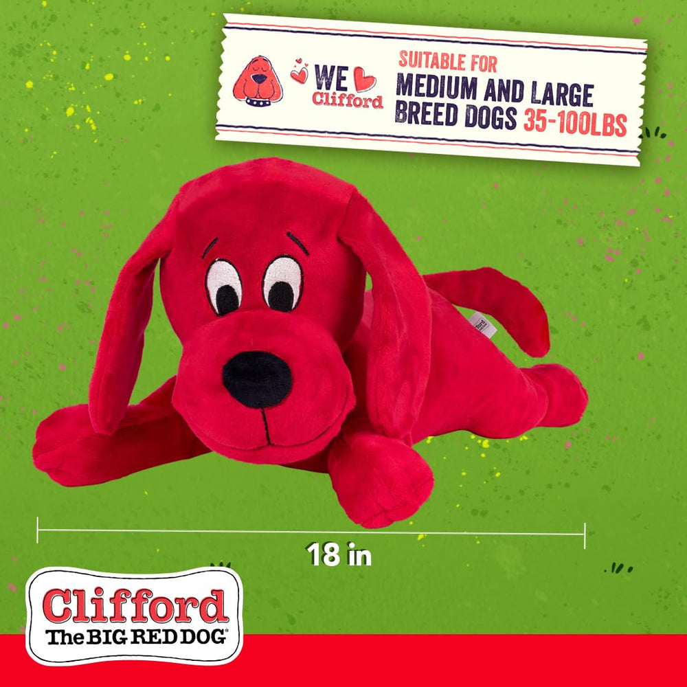 Clifford The Big Red Dog gros plan sur la texture douce pour confort des gencives