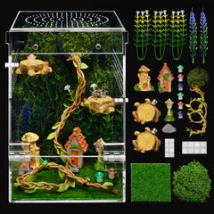 Clioran terrarium face avant offrant visibilité 360 degrés et observation facile