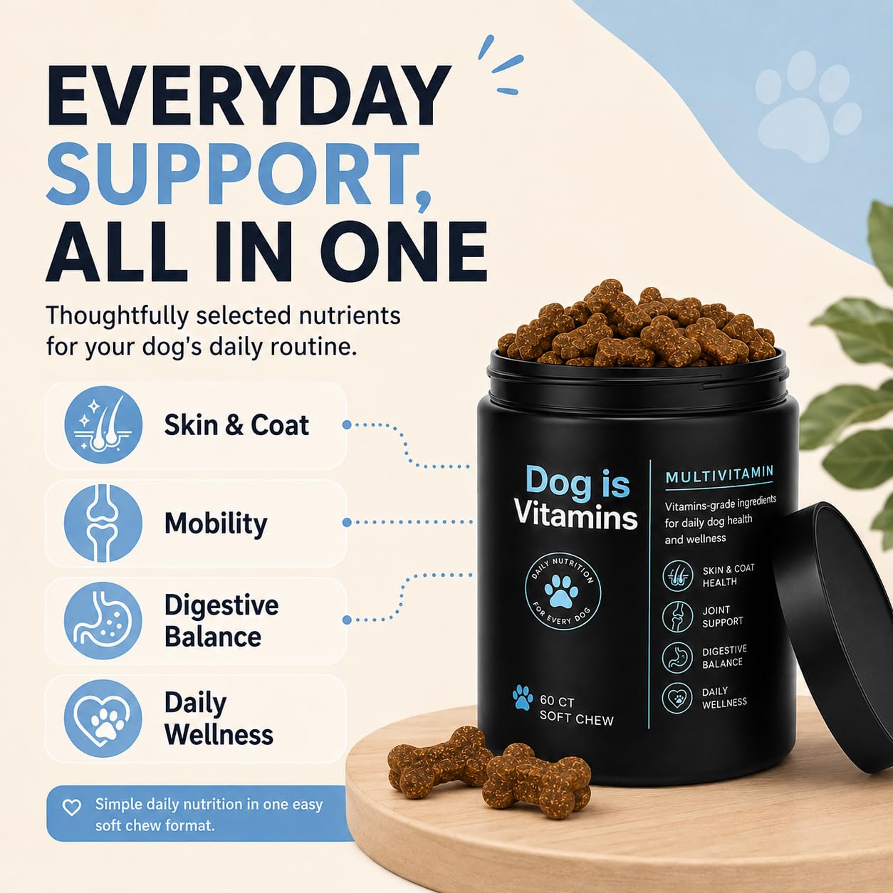 clnse texture masticable montrant douceur pour chiens difficiles