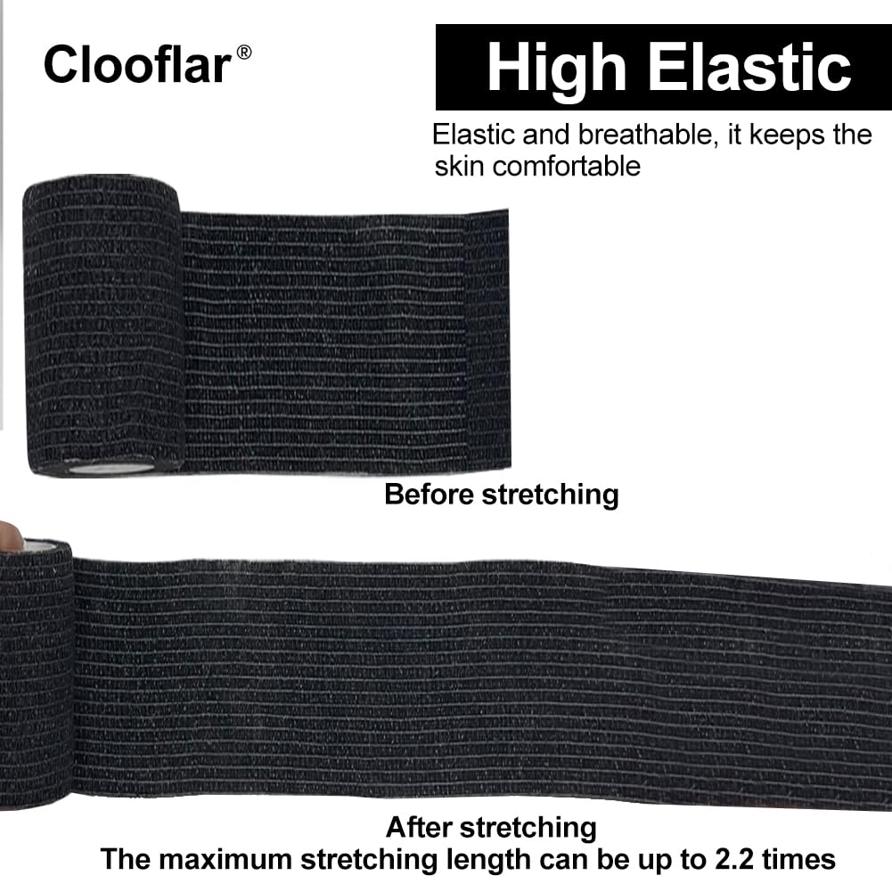 Clooflar étiquette produit lisible montrant dimensions 3 pouces x 5 yards