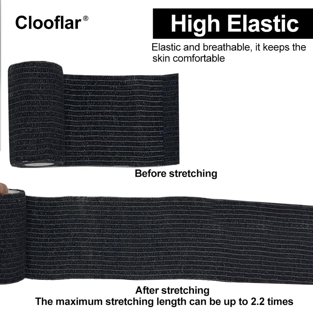 Clooflar étiquette produit lisible montrant dimensions 3 pouces x 5 yards