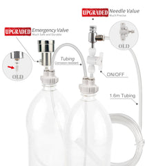 Clscea diffuseur 4-en-1 gros plan montrant compteur de bulles et clapet anti-retour