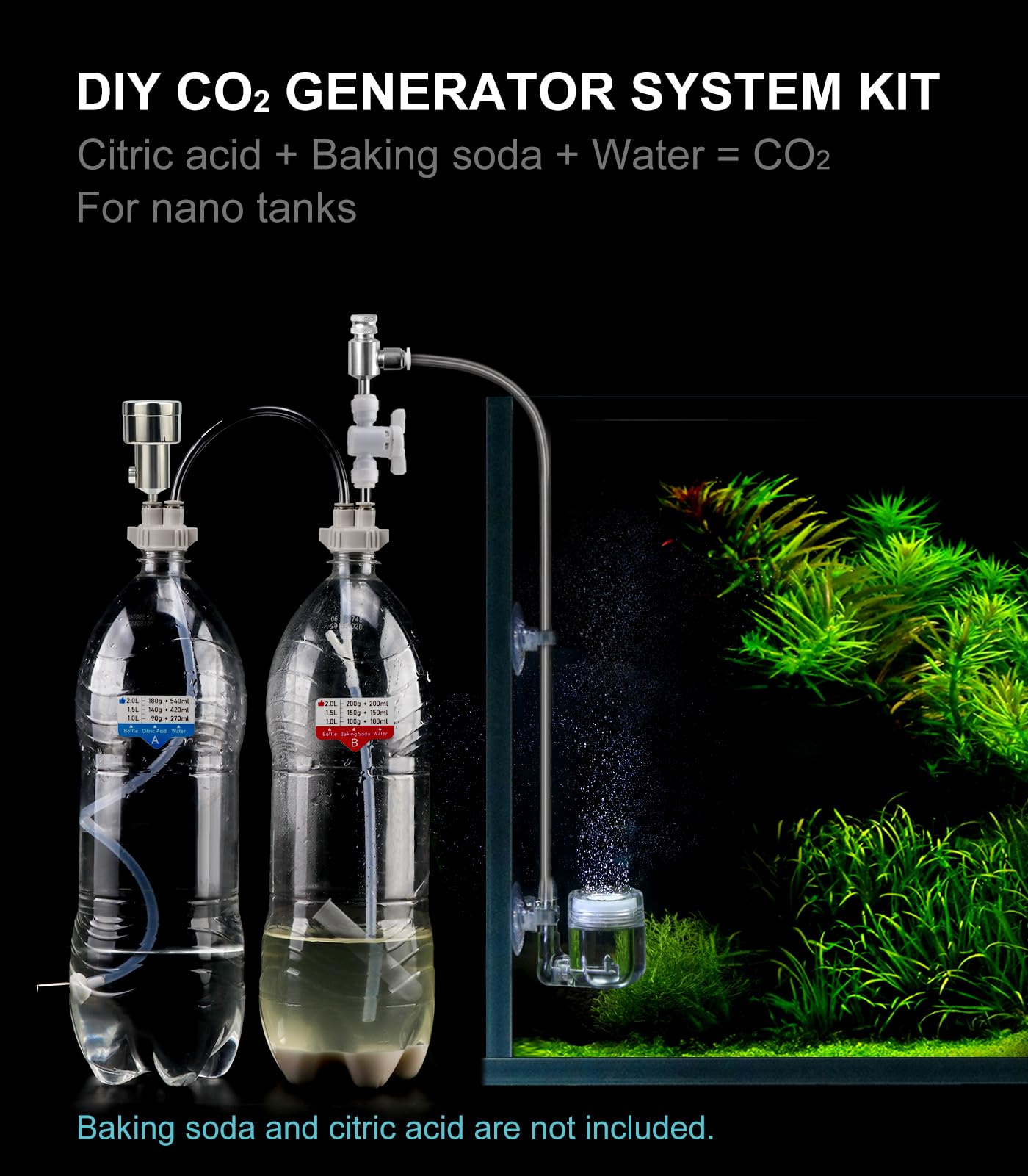 Clscea kit en action dans un aquarium planté apport de CO2 homogène