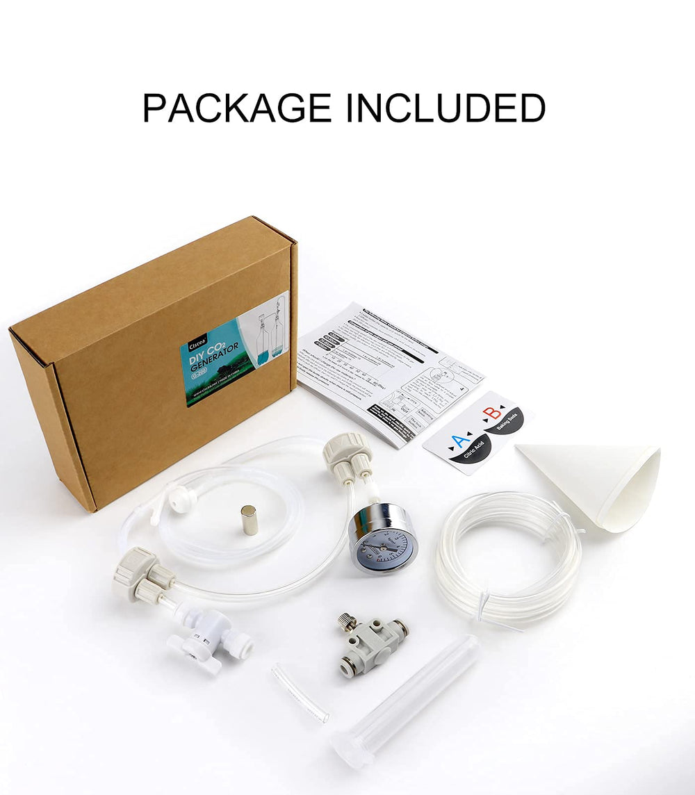 Clscea comparaison taille avec bouteilles 2 L et accessoires pour installation facile