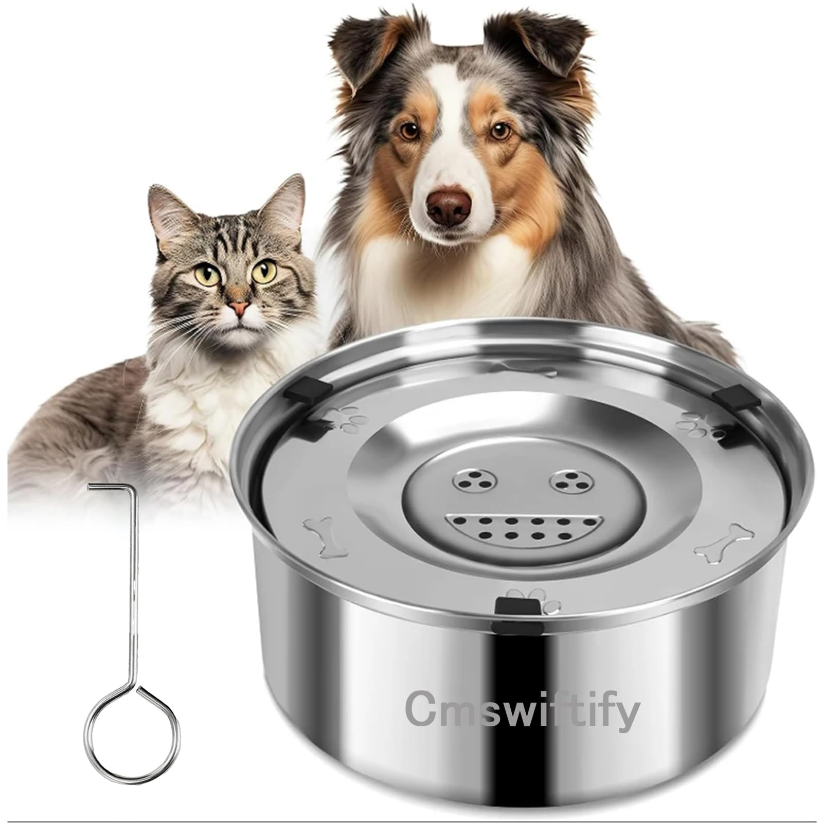 Cmswiftify gamelle frontale en acier inoxydable, tenue propre et durable
