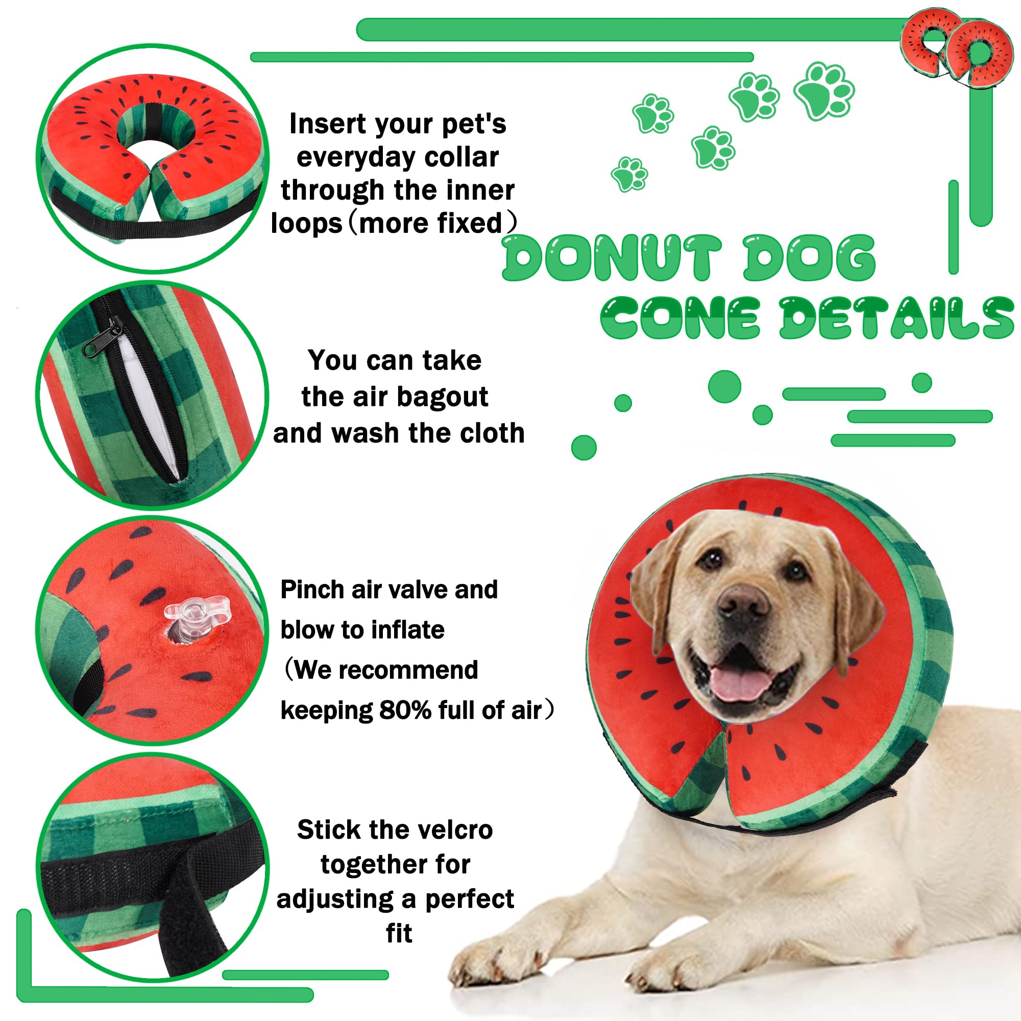 Cneo collar donut valve et boucle réglable pour un ajustement sûr