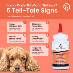 COAT DEFENSE application sur chien pour rafraîchir pelage sans bain