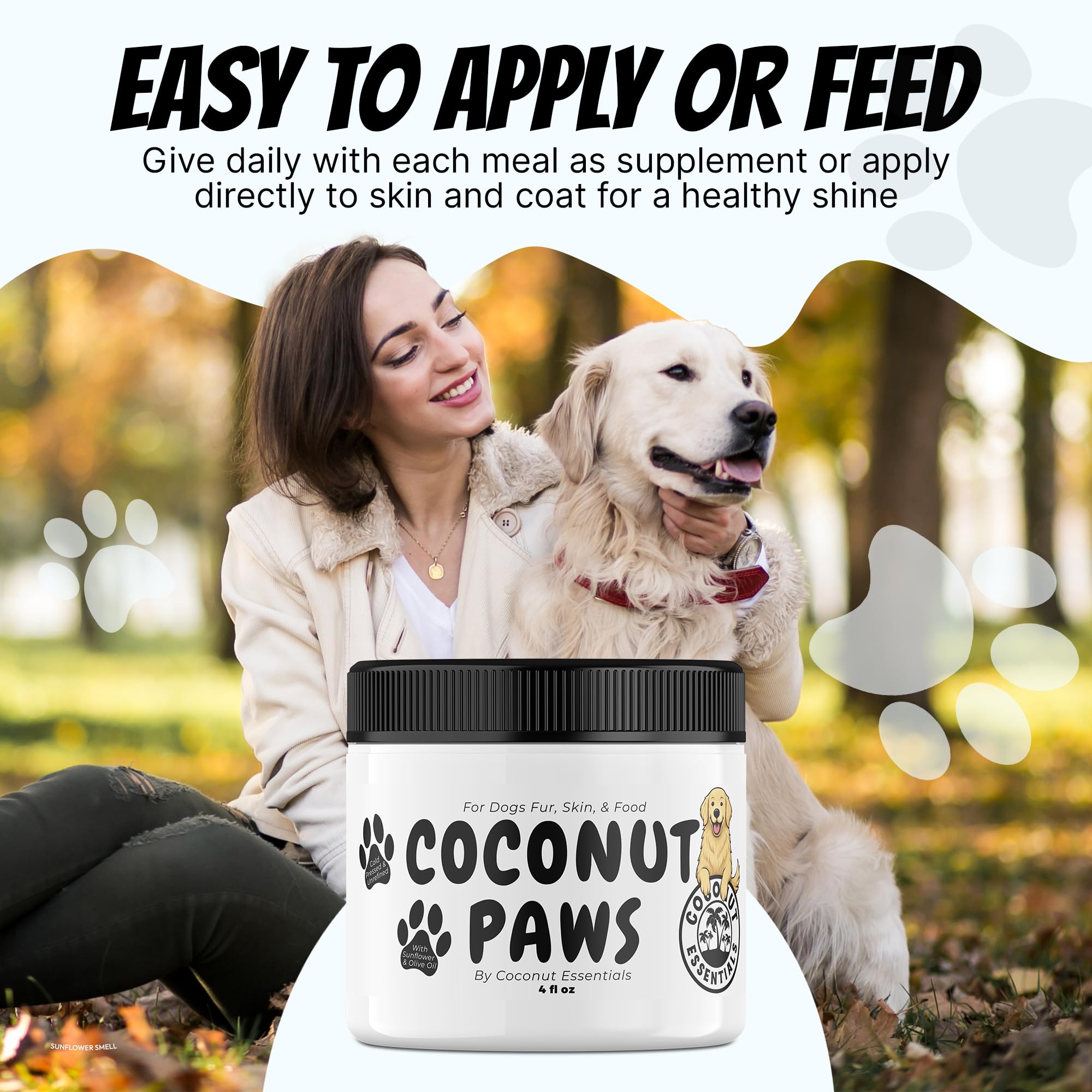 Coconut Essentials démonstration d'absorption pour une peau non grasse