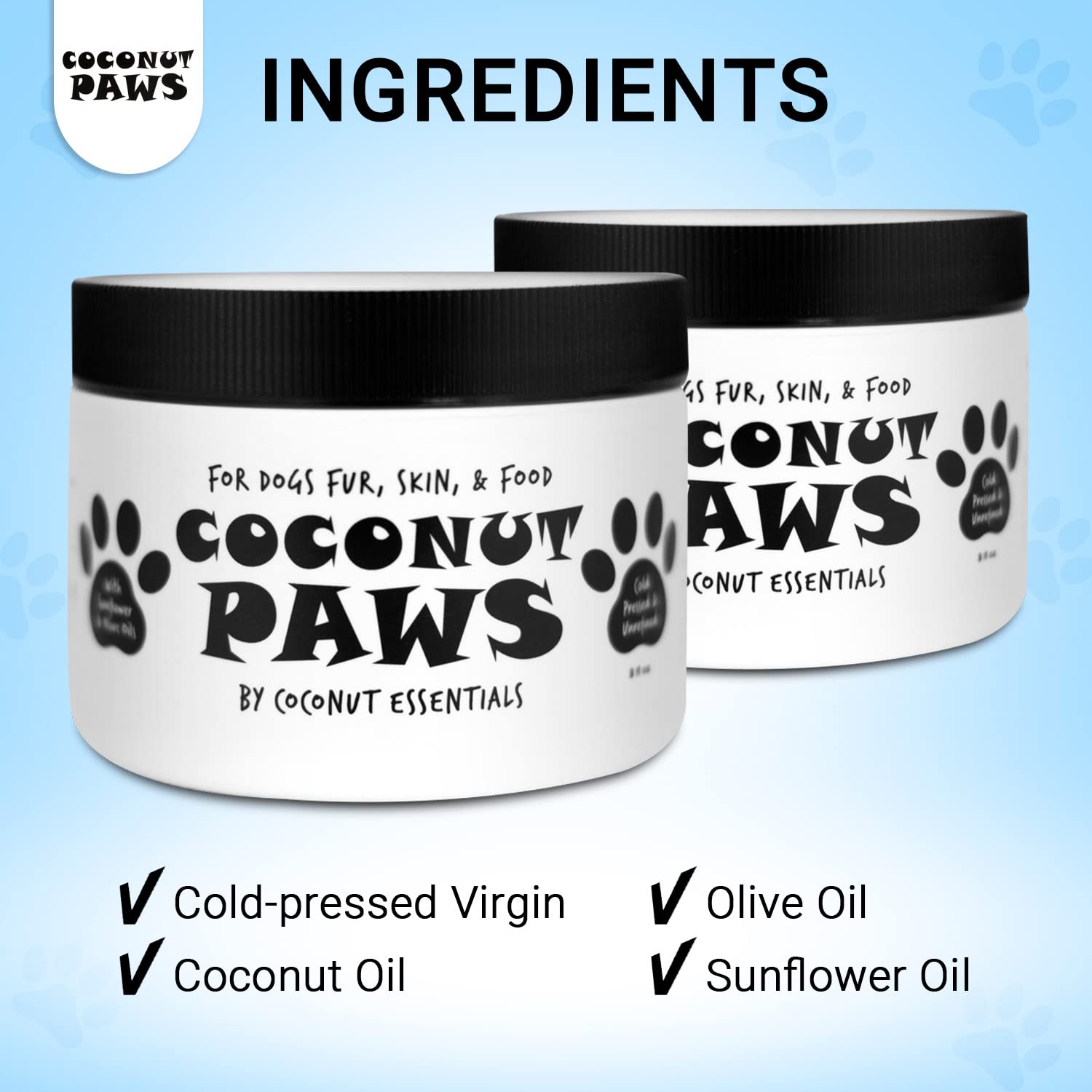 Coconut Essentials comparaison taille 8oz pour évaluer quantité pratique