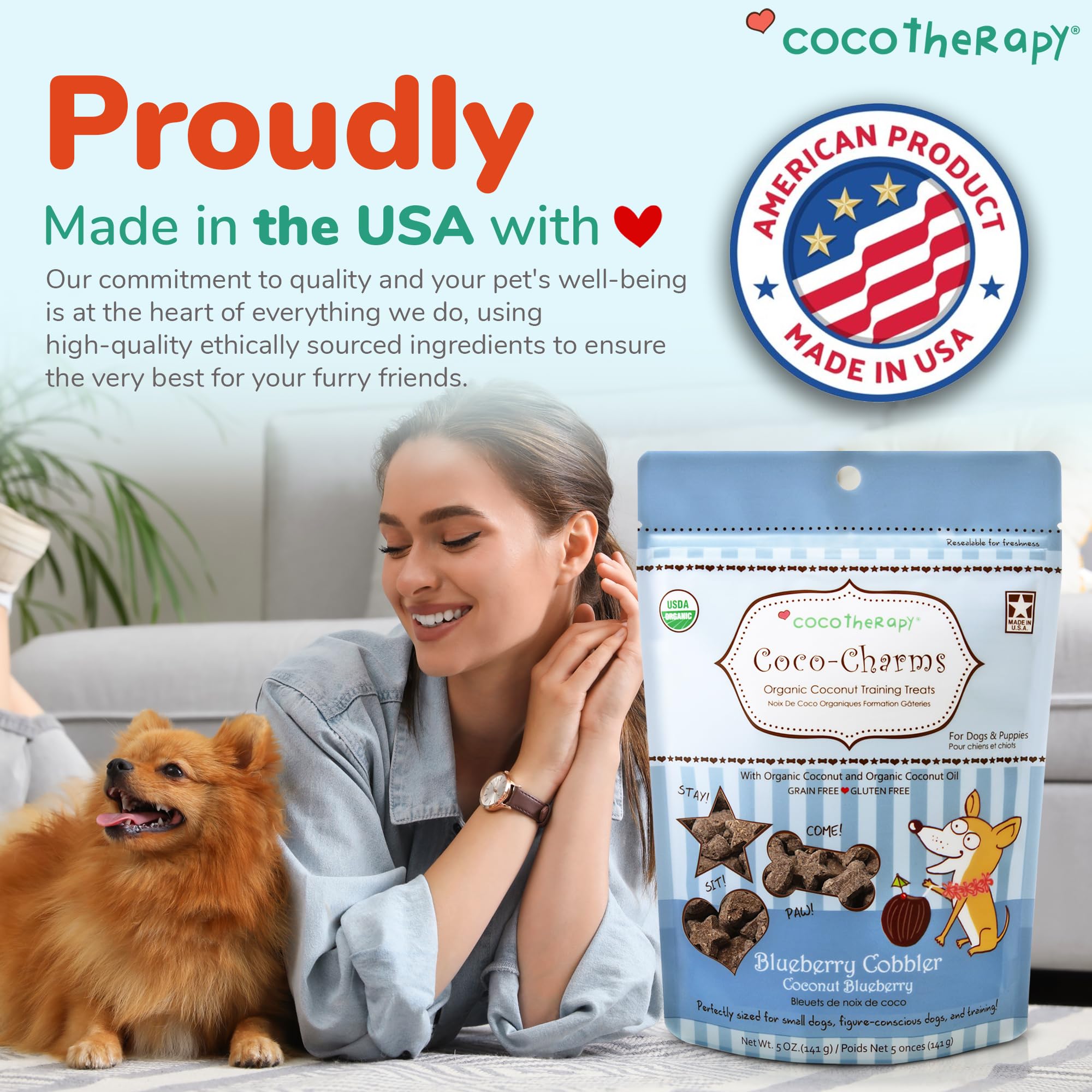 CocoTherapy chien recevant friandise illustrant motivation et récompense
