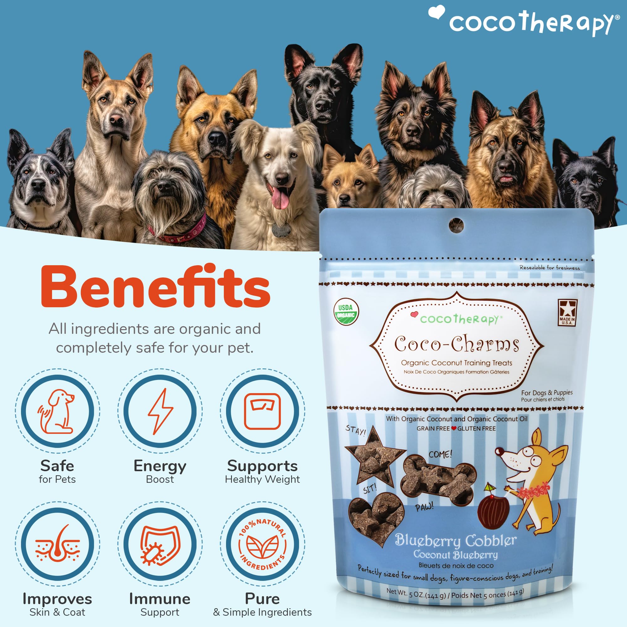 CocoTherapy gros plan sur texture croquante et appétissante pour entraînement