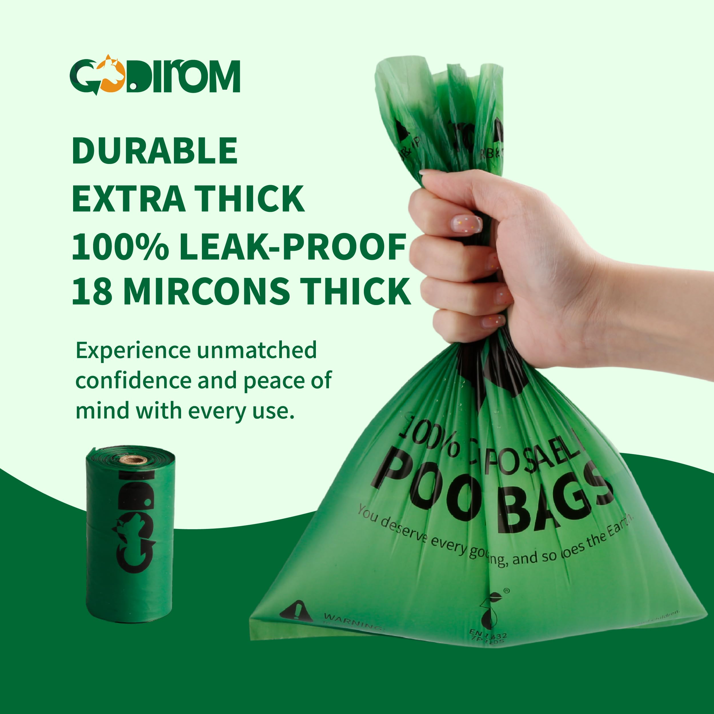 Codirom sac en usage lors d'une balade, manipulation hygiénique et sans fuite