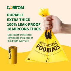 Codirom sac ouvert illustrant dimensions 9x13 pouces et capacité pratique