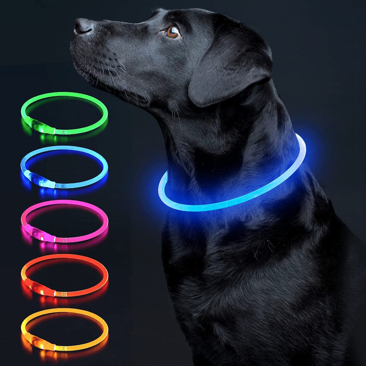 Colaseeme collier lumineux front packaging montrant sécurité nocturne