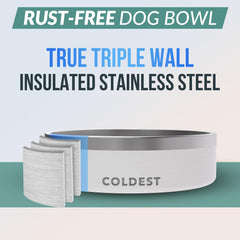 Coldest Dog Bowl base antidérapante assurant stabilité et réduction des renversements