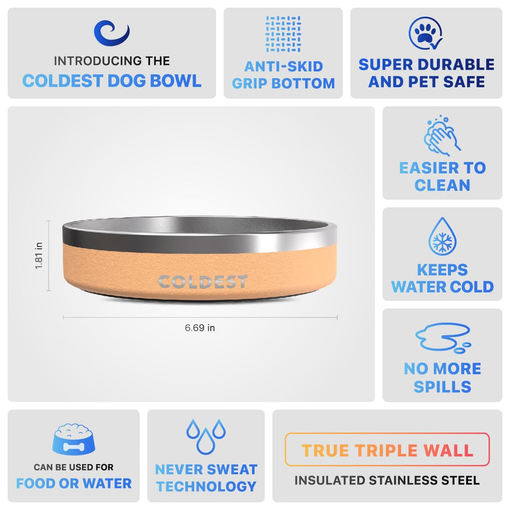 The Coldest Water gamelle en usage, chien boit confortablement et sans éclaboussures