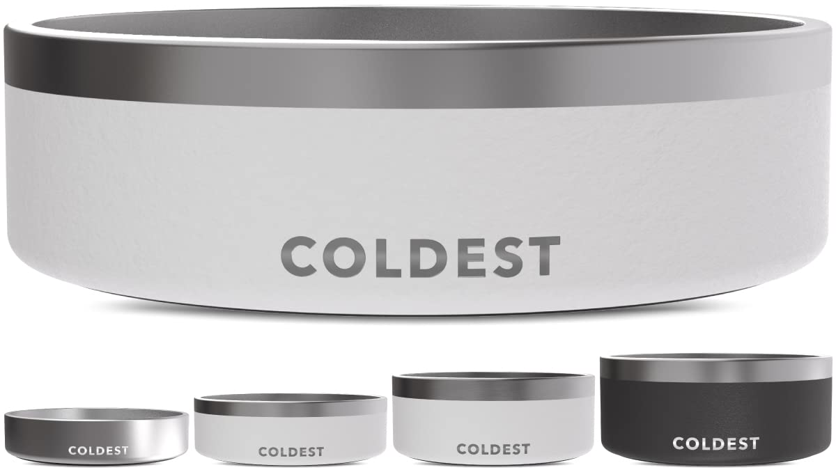 Coldest Dog Bowl vue avant en Epic White montrant design et finition durable