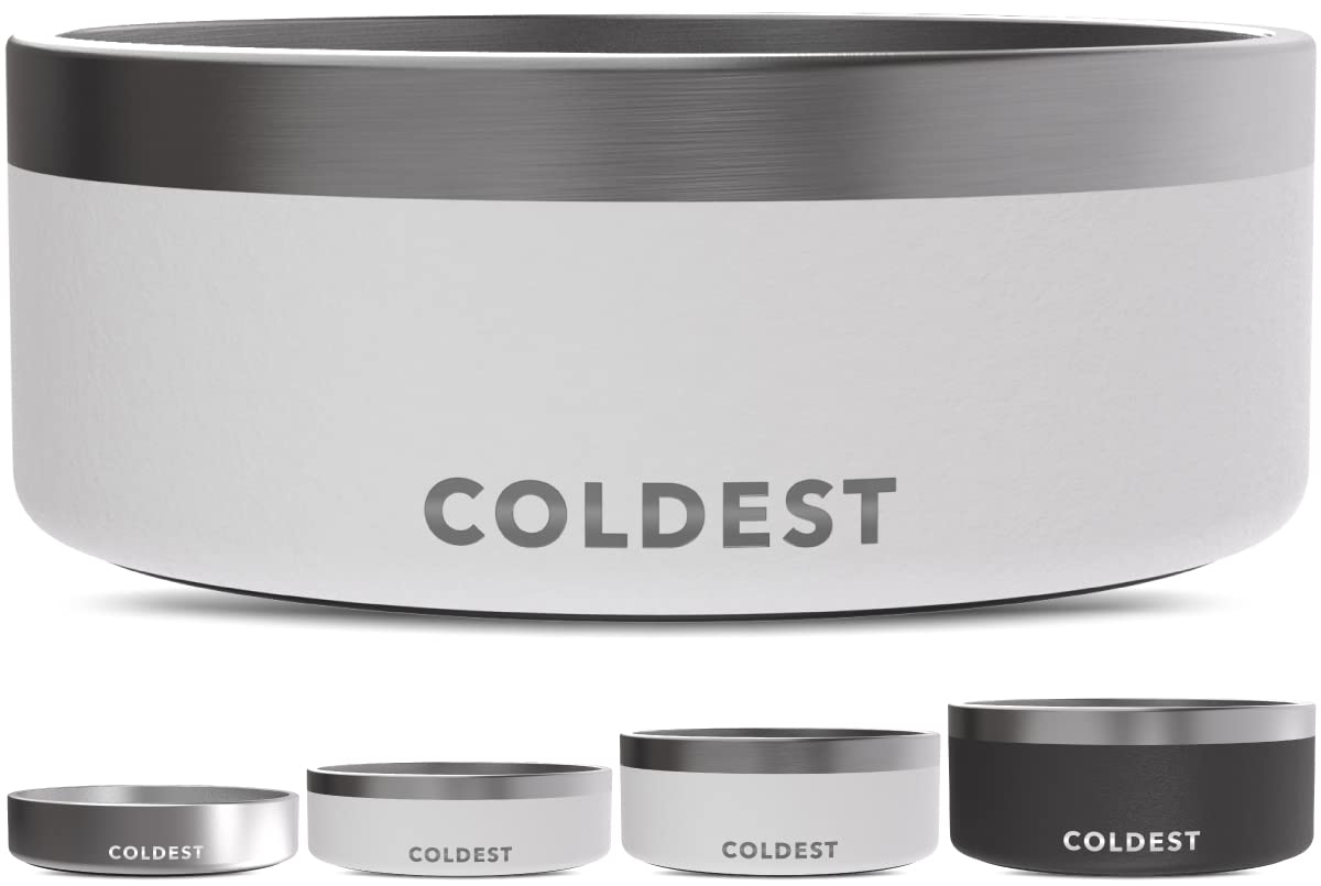 Coldest Dog Bowl face avant en Epic White montrant design propre et robuste