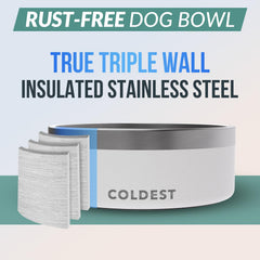 Coldest Dog Bowl base antidérapante stable qui réduit les renversements