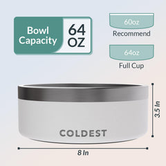 Coldest Dog Bowl gros plan finition polie facilitant le nettoyage