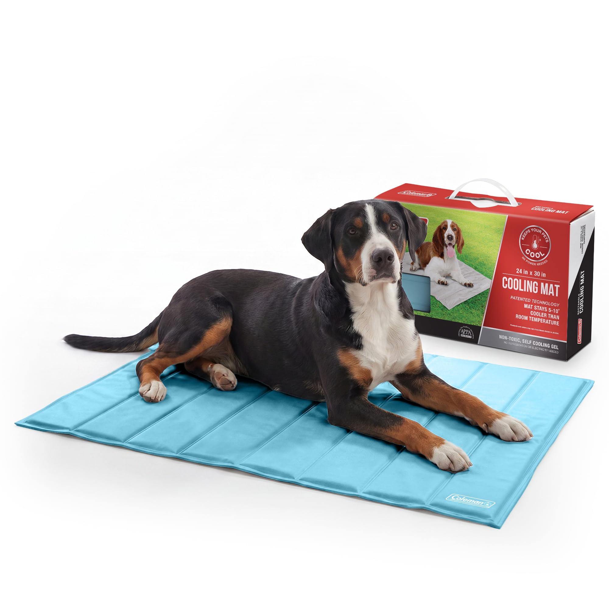 Coleman vue avant du tapis froid offrant confort immédiat