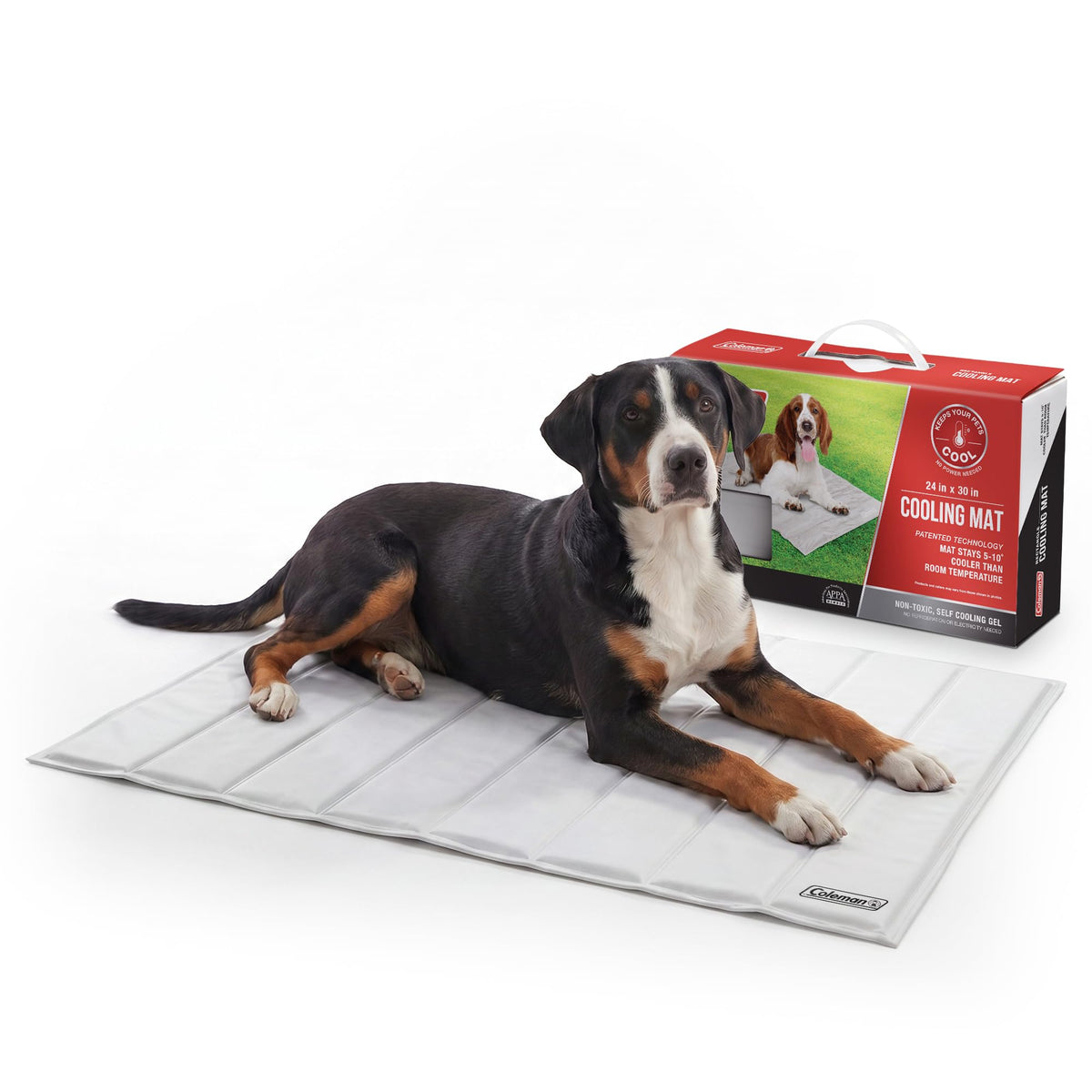 Coleman tapis face montrant surface résistante et confort instantané